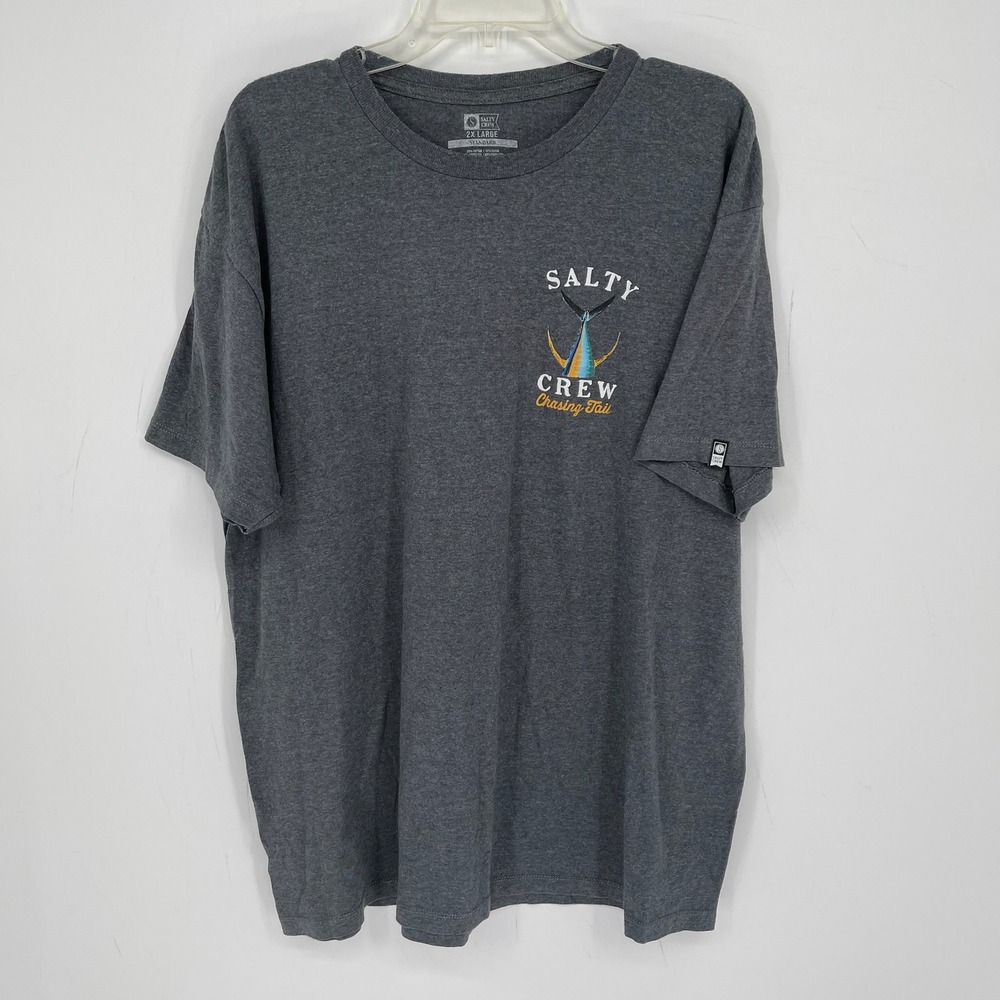 Salty Crew Men's Gray Chasing Tail Graphic T-Shirt Size 2XL